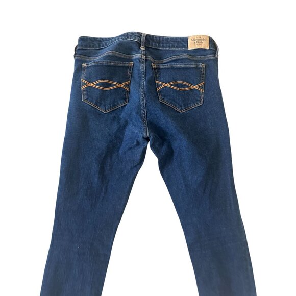 ABERCROMBIE & FITCH Women's Dark Wash Skinny Jeans Size 6 S - Picture 6 of 6